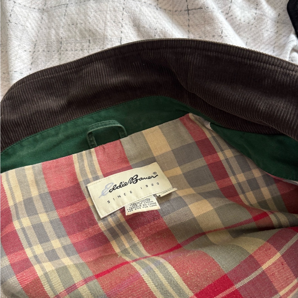 Vintage Eddie Bauer Mens Green Barn Coat Jacket 90s XL - Picture 10 of 10